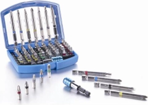 Bitset voor boormachine 25 en 75 mm, 56 delen met houder in koffertje