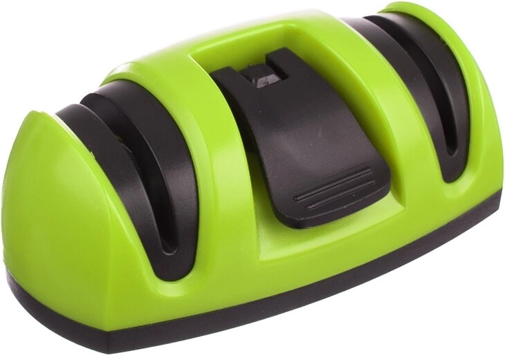 Universal manual knife sharpener with ceramic and diamond particles