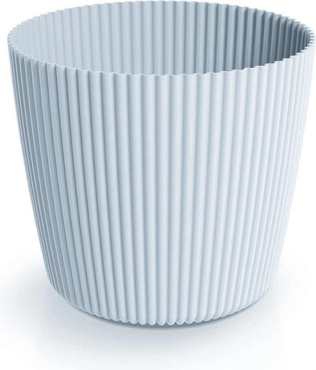 Bloempot Milly Round 17 cm lichtgrijs – kunststof sierpot met UV-bescherming