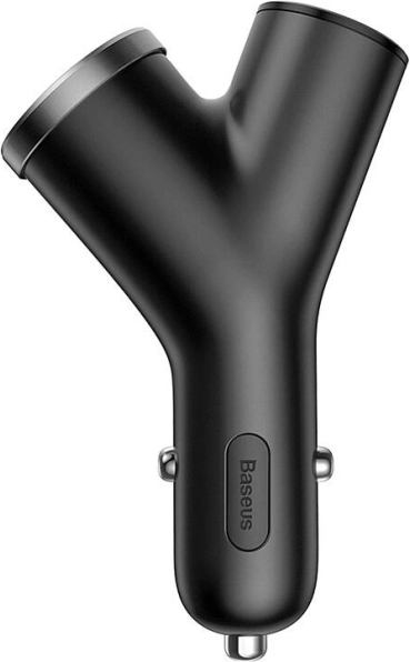 Autolader Baseus type Y, 2× USB 3,4 A, 40 W – zwart