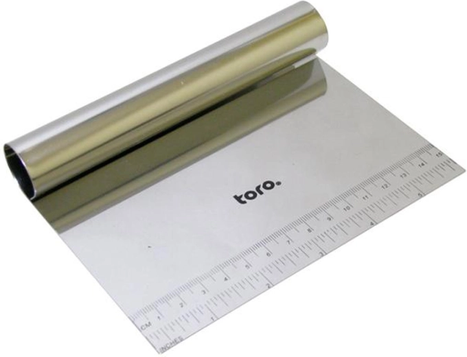 Spatule et hachoir de cuisine en acier inoxydable avec échelle graduée