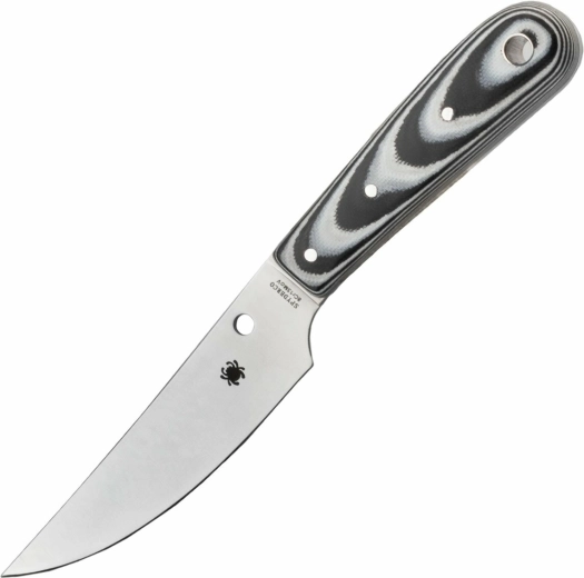 Spyderco Bow River outdoor knife 11 cm G10 with leather sheath