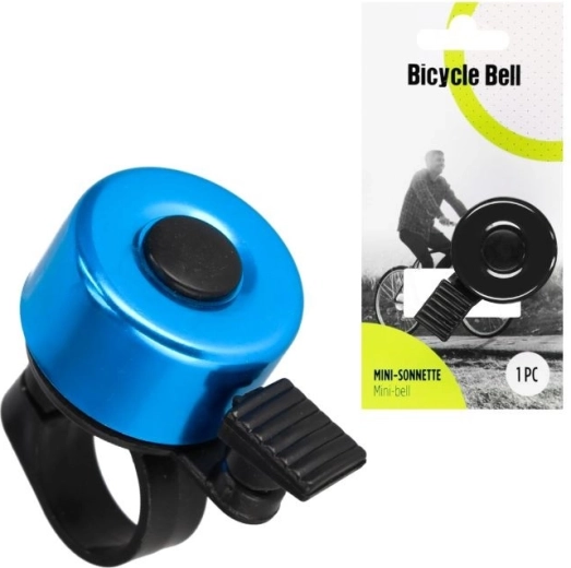 Mini-Fahrradklingel aus Metall (blau oder schwarz) – 1 Stück
