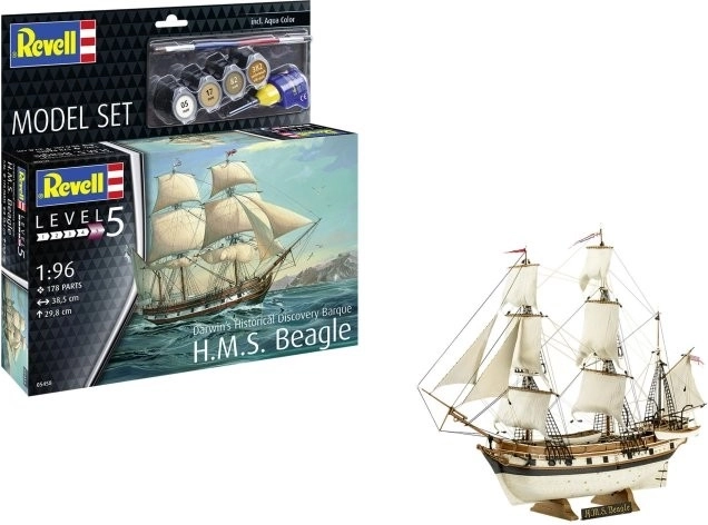 Plastic model van het schip H.M.S. Beagle