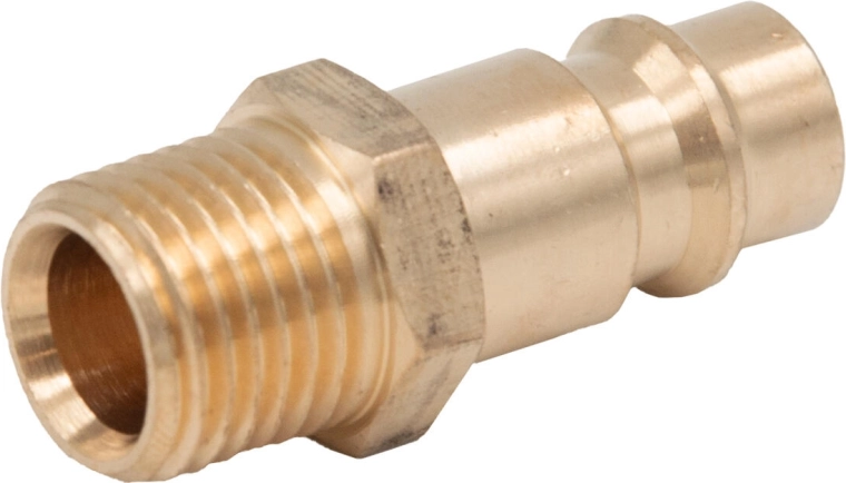 Brass nipple with 1/4" male thread for HVAC