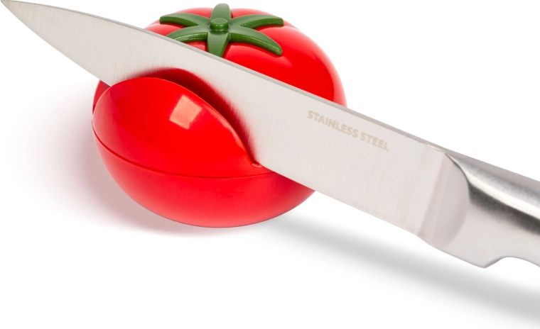 Aiguiseur à couteaux en forme de tomate