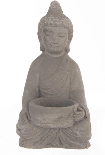 Buddha cement candle holder 8 × 16 cm