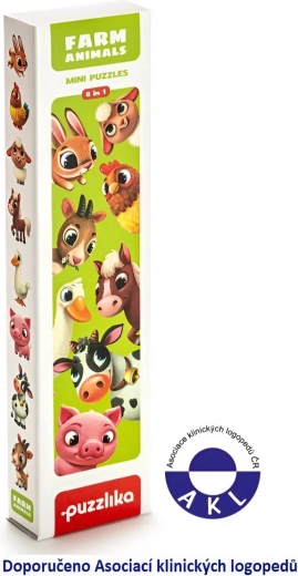 Puzzlika huisdieren – educatieve puzzel 8 dieren, 16 stukjes