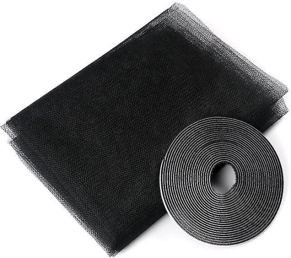 Insectenhor 150 × 130 cm – zwart, zelfklevende klittenbandsluiting