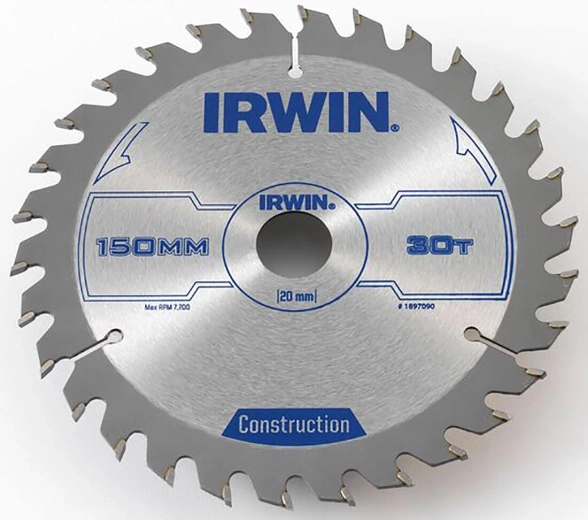 Lame de scie IRWIN 150 mm, 30 dents, coupe fine pour le bois