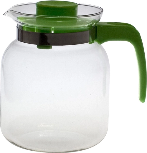 Carafe en verre Julie 1,45 l avec couvercle et poignée en plastique