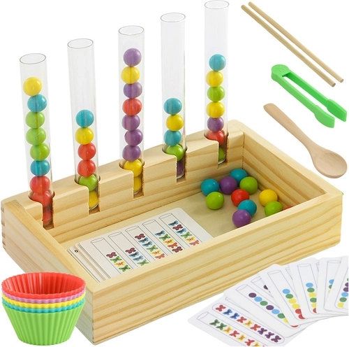Trieur éducatif en bois Montessori pour le comptage et les couleurs Kruzzel