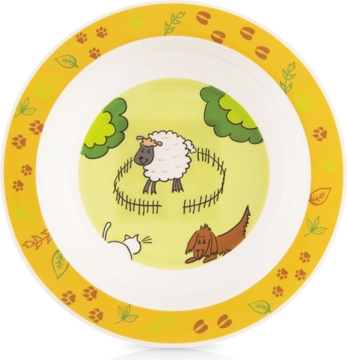 Kinder-Tiefenteller mit Bauernhofmotiv, 16 cm, 350 ml