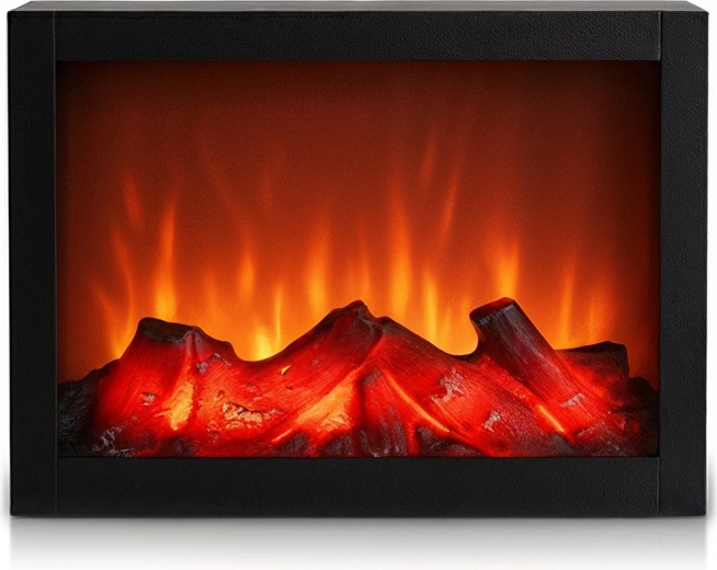Cheminée électrique LED noire 29 × 23 cm