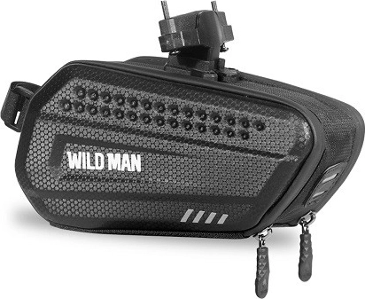 Wildman waterproof under-saddle bike bag 1.2 L black