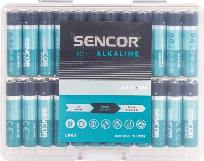 Alkalinebatterij Sencor AAA LR03 - 1 stuk
