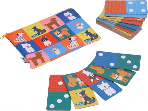 Petit Collage domino 2-en-1 chiens et chiffres