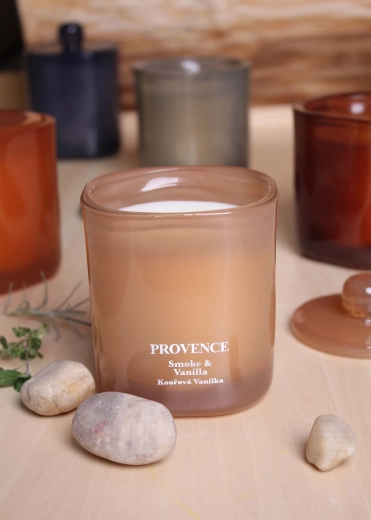 Bougie parfumée en verre Provence Smoke Vanilla 25 heures
