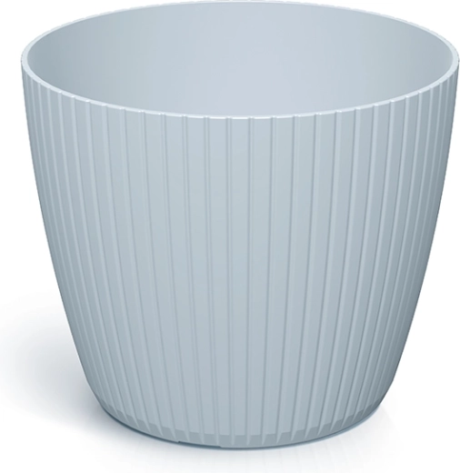 Plastic Flower Pot Lamia 11.9 cm Light Grey