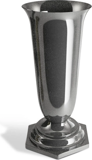 Cemetery Vase NATY 23 cm, graphite, weighted plastic