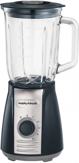 Morphy Richards countertop blender with 1.5 l glass jar, black