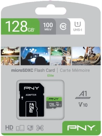 PNY Elite microSDXC 128 GB UHS-I U1 Class 10 memory card