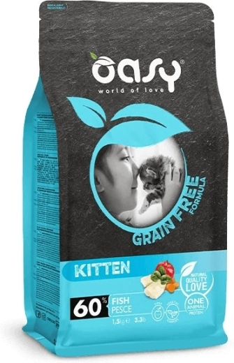 Oasy Grain Free Kitten Fish 0.3 kg – grain-free kibble for kittens