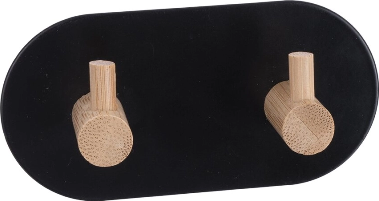 Crochet adhésif métal/bambou Radka