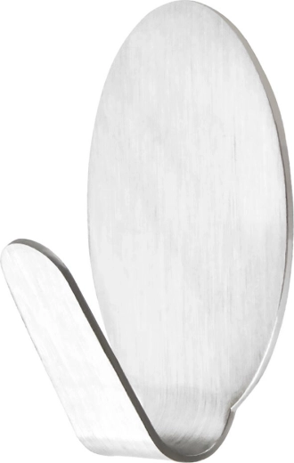 Zelfklevende ovale RVS haakjes, klein, 8 st.