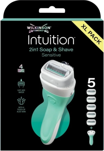 Wilkinson Intuition 2v1 Soap & Shave Sensitive Damenrasierer mit Seife