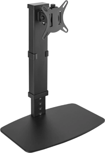 Height-adjustable desk monitor stand for 17–32-inch screens
