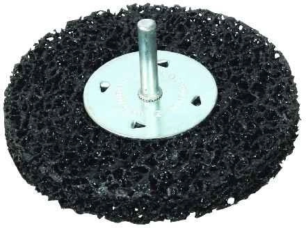 Brosse abrasive en nylon avec queue de mandrin 65 mm