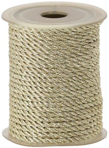 Material gift ribbon gold 3 m on a spool