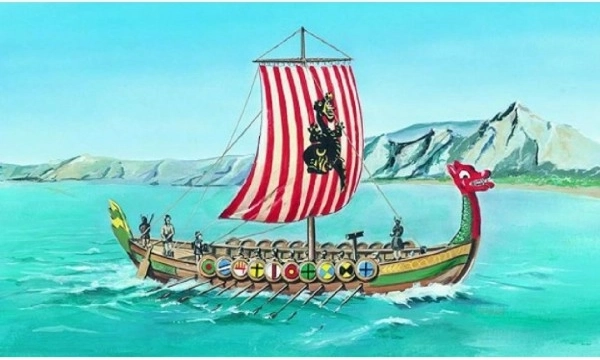 Vikingschip DRAKKAR – model 1:60