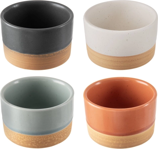 Set of 4 stoneware bowls, 6.5 cm diameter