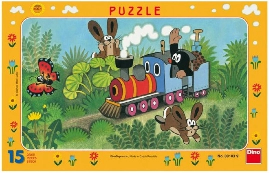 Dino papieren puzzel Mol en de locomotief