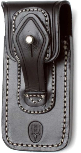 Muela leren etui met gesp voor NAVALIA vouwmessen, zwart