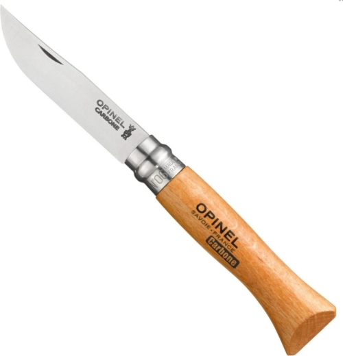 Opinel No. 06 carbon pocket knife 7.2 cm, beech wood