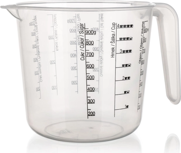 Kunststof maatbeker 1 l met CULINARIA-opdruk