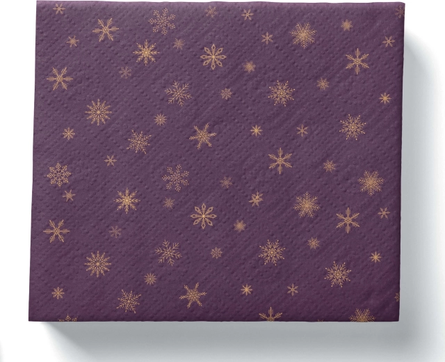 Kerst papieren servetten donkerpaars 3-laags 33 × 33 cm