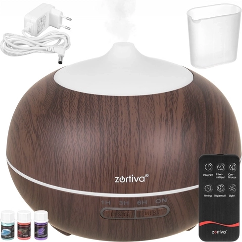 Zortiva Ultraschall-Aroma-Diffusor und Luftbefeuchter 400 ml mit Fernbedienung
