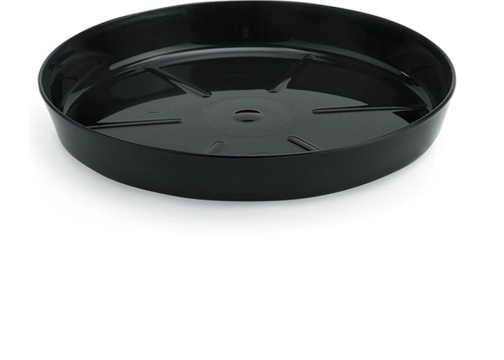 Socle noir pour pot de fleurs 17 cm LAMELA, polypropylène brillant