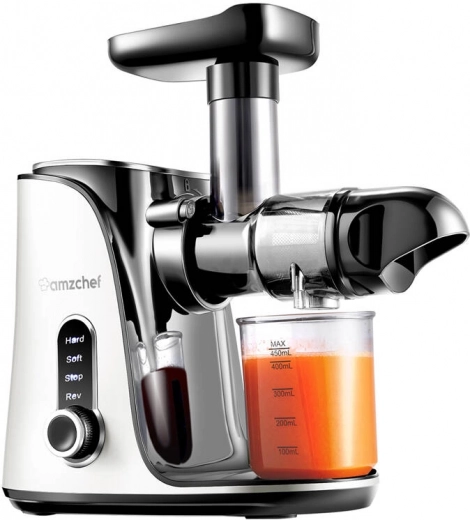 Extracteur de jus à rotation lente AMZCHEF blanc