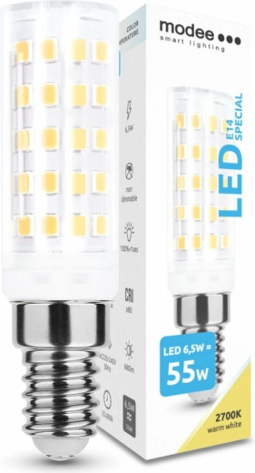 LED-Lampe Modee Special Ceramic 6,5 W E14, 680 lm, warmweiß