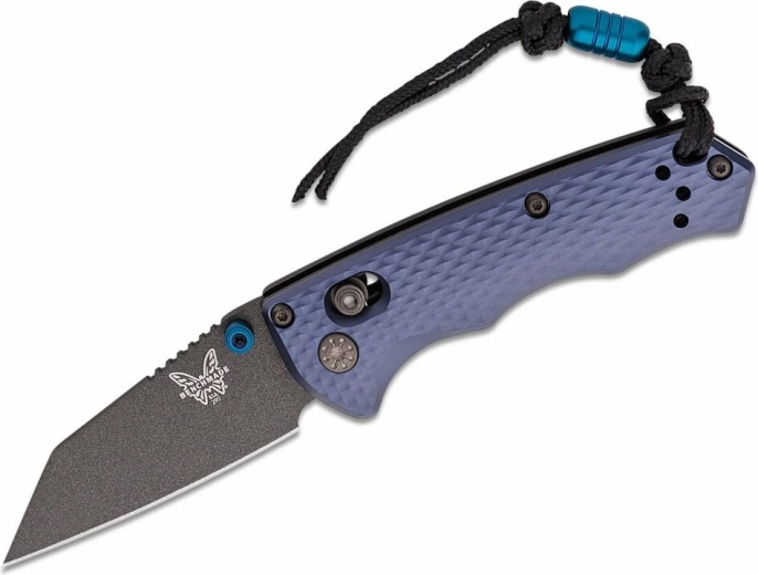 zakmes benchmade full immunity crater blue, grijs-blauw aluminium