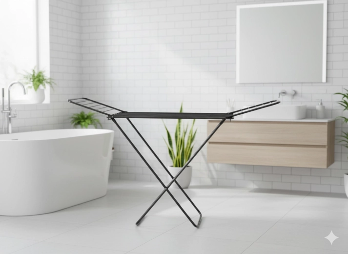 Klappbarer Wäscheständer mit Sockenhaltern 180 × 55 × 102 cm