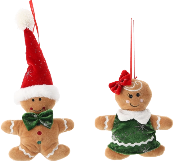 Christmas figurine gingerbread boy and girl 27 cm