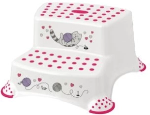 Marchepied double pour enfants antidérapant CAT, blanc 40,5 × 37 × 21 cm