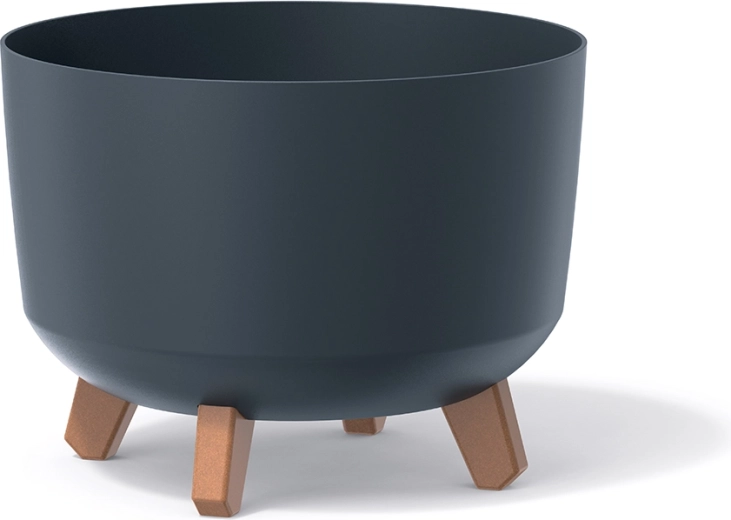 Gracia planter with legs, 28.5 cm, anthracite, self-watering