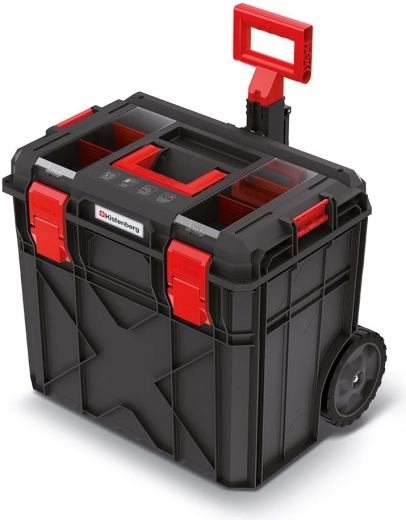 Rijdende gereedschapskoffer X-Block met telescopische handgreep, zwart